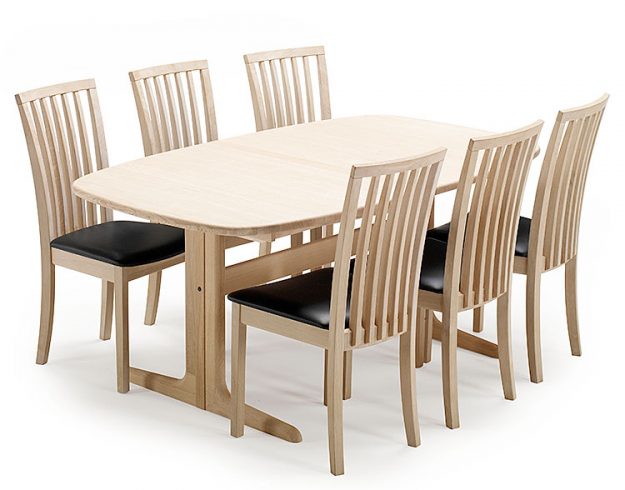 Skovby Dining Chair #66 Solid Oak White Oil Finish