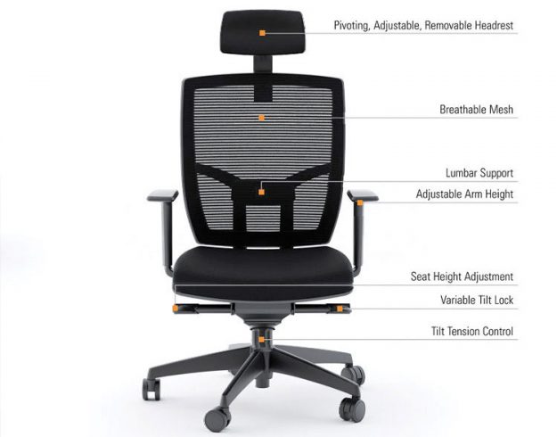 BDI Office Task Chair Features