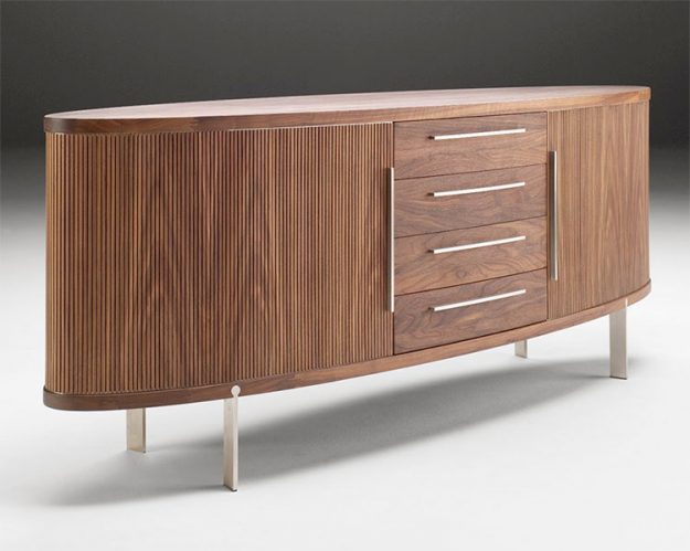 Naver Oval Contemporary Wood Sideboard