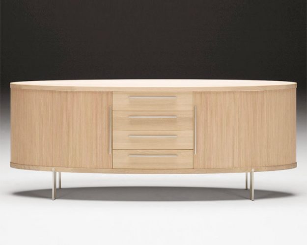 Naver Oval Contemporary Wood Sideboard