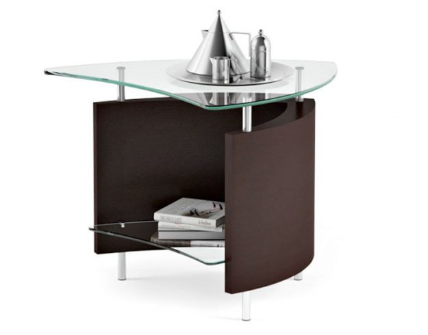 BDi Fin Modern End Table in Espresso