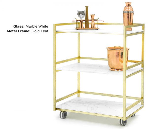Glassisimo Retro Modern Bar Cart
